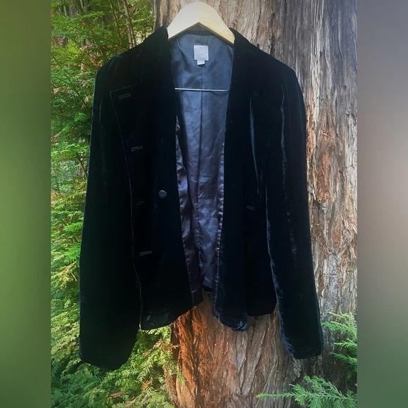 J. Jill Black Velvet Jacket, Short Waisted, M - Picture 4 of 14